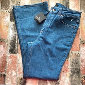 NEW Massimo Dutti high rise short flare jeans Sz 4 loose jeans